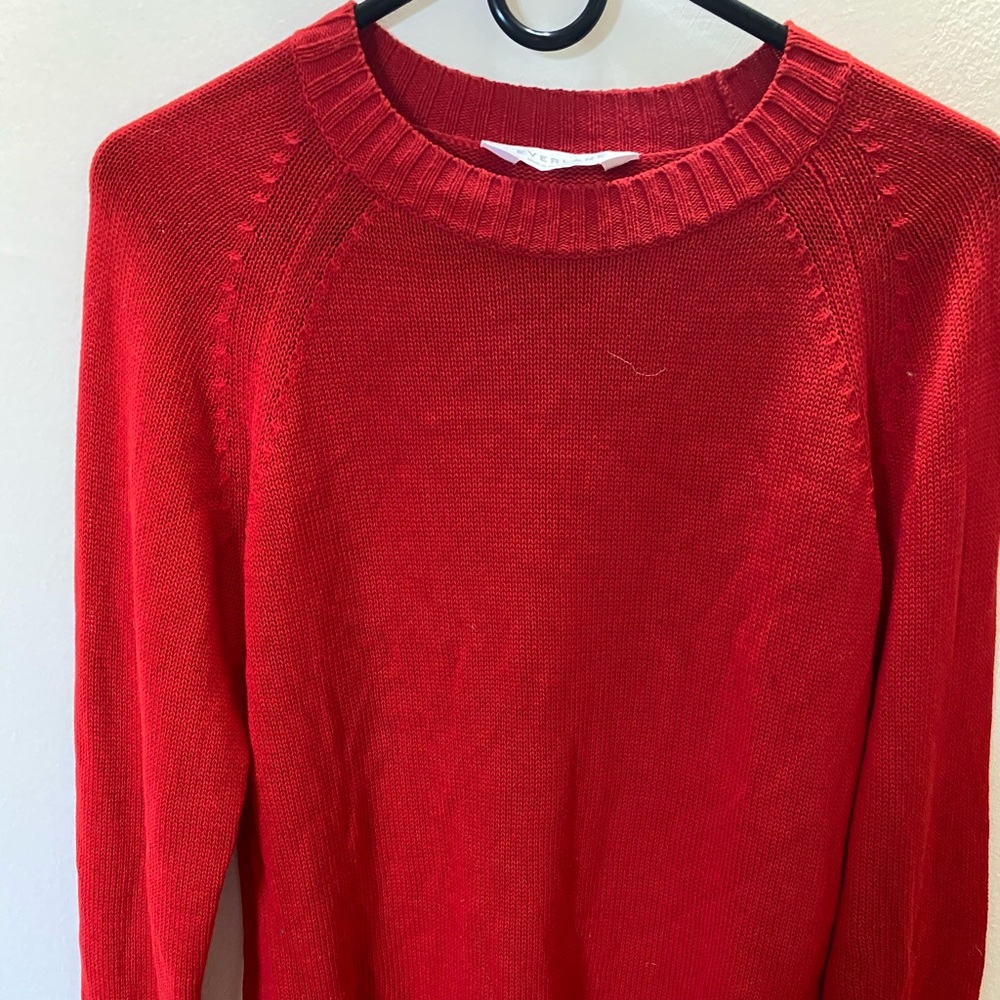Everlane Red Cotton Sweater